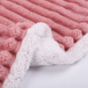 Anti-pilling Warm Jacquard Pv Sherpa Fleece Woman Home decor Blanket wholesale 