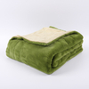 China Solid Colored Branded Winter Polyester Faux Rabbit Fur Fleece throw Blanket Wholesale 