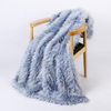Best Selling Solid Color Customized Double Layer Comforter Faux Fur Comfort Throw Blanket Wholesale 